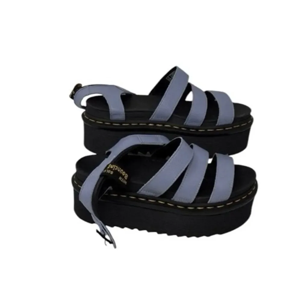 Dr. Martens Blaire Pisa Quad Platform Sandals Blue Women’s 9 EU 41